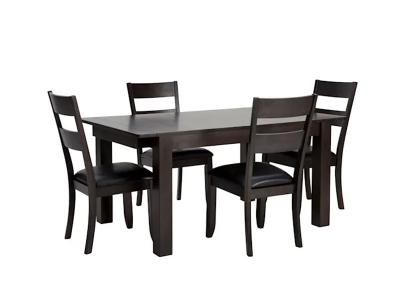 A-America Extension 5 Piece Formal Dining in Warm Grey - Extension 5Piece Dining(Warm Grey)