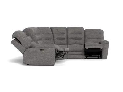 Palliser Keiran Symmetrical 5 Piece Power Reclining Sectional in Sanctuary Smoke - Keiran 5Piece Sectional(Sanctuary Smoke)