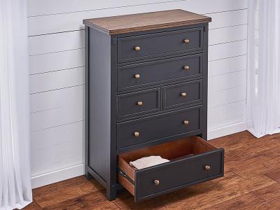 A-America Stormy Ridge Drawer Chest in Chicory/Slate Black - STOBL5600