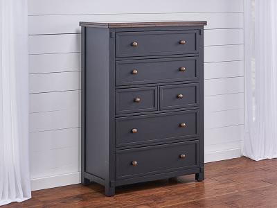 A-America Stormy Ridge Drawer Chest in Chicory/Slate Black - STOBL5600