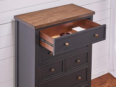 A-America Stormy Ridge Drawer Chest in Chicory/Slate Black - STOBL5600