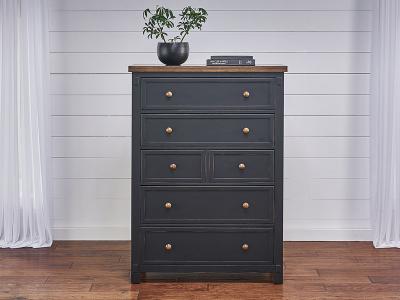 A-America Stormy Ridge Drawer Chest in Chicory/Slate Black - STOBL5600