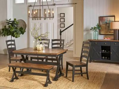 A-America Stormy Ridge 5Piece Dining in Chicory/Slate Black - Stormy Ridge 5Piece Dining