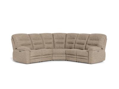 Palliser Keiran Symmetrical 5 Piece Power Reclining Sectional in Sanctuary Smoke - Keiran 5Piece Sectional(Sanctuary Hemp)