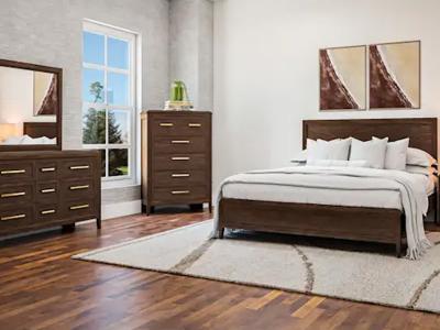 A-America Queen Size Bryson 6 Piece Bedroom in Smokey Bronze - Bryson 6 Piece Bedroom (Queen)