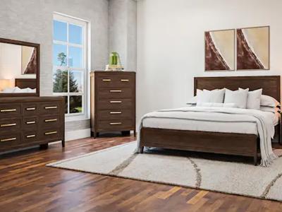 A-America King Size Bryson 6 Piece Bedroom in Smokey Bronze - Bryson 6 Piece Bedroom (King)