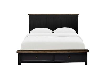 A-America Queen Size Stormy Ridge Storage Bed in Chicory/Slate Black - Stormy Ridge Storage Bed (Queen)