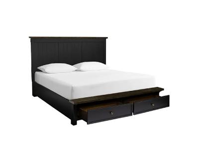 A-America Queen Size Stormy Ridge Storage Bed in Chicory/Slate Black - Stormy Ridge Storage Bed (Queen)