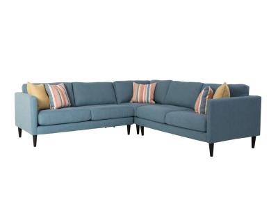 Decor-Rest Marco MyCustom Symmetrical 3 Piece Sectional in Blue - Macro 3Piece Sectional(Blue)