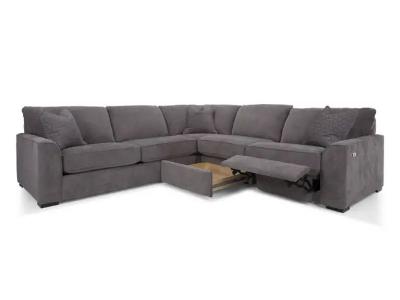 Decor-Rest Sullivan Right Facing 3 Piece Sectional in Grey - Sullivan 3Piece Sectional(Right)