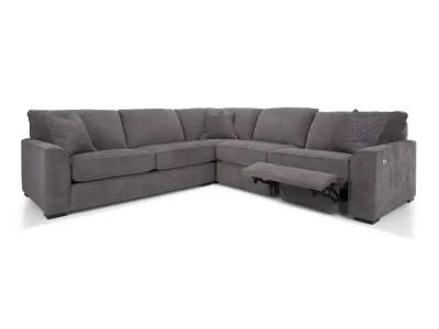 Decor-Rest Sullivan Right Facing 3 Piece Sectional in Grey - Sullivan 3Piece Sectional(Right)