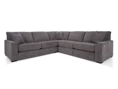 Decor-Rest Sullivan Right Facing 3 Piece Sectional in Grey - Sullivan 3Piece Sectional(Right)