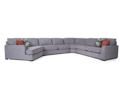 Decor-Rest Sullivan Left Facing 4 Piece Sectional in Grey - Sullivan 4Piece Sectional(Left)