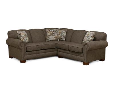 England Furniture Monroe Sectional in Medium Brown - 1430R-Sect