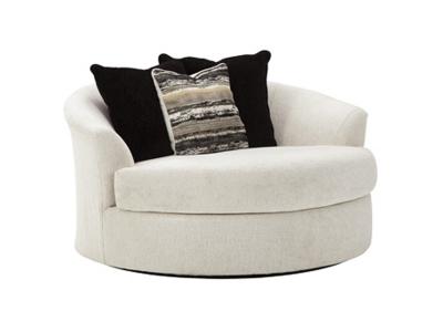 Ashley Furniture Cambri Oversized Round Swivel Chair 9280121 Snow