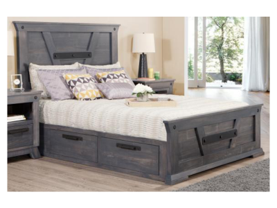 Handstone Algoma King 4 Drawer Storage Platform Bed with 22’’ Low Footboard - N-AL-KL4SP