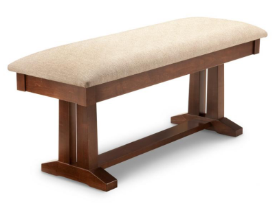 48" Handstone Brooklyn Pedestal Bench with Fabric Seat - P-BRP1648FS