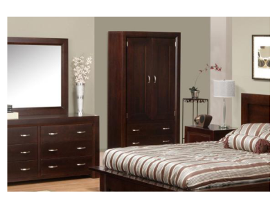 Handstone Contempo 2 Drawer 2 Door Armoire with 2 Shelves - N-CO50