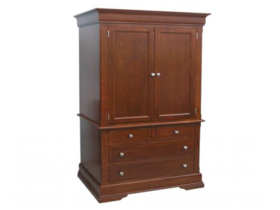 Handstone Phillipe 48 Wide 2Pc Armoire with 4 Drawers 2 Adjustable Shelves - P-P55W