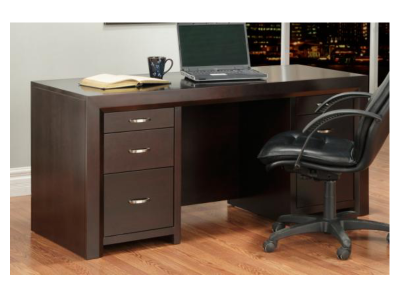 Handstone Contempo 28x64 Executive Desk with Letter File Drawers - N-CO2864