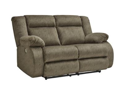 Ashley Furniture Burkner Reclining Power Loveseat 5380374 Mocha