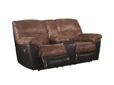 Ashley Furniture Follett DBL Rec Loveseat w/Console 6520294 Coffee