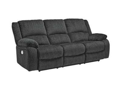 Ashley Furniture Draycoll Reclining Power Sofa 7650487 Slate