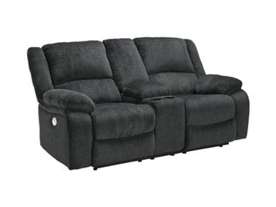 Ashley Furniture Draycoll DBL REC PWR Loveseat w/Console 7650496 Slate