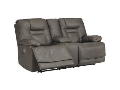 Ashley Furniture Wurstrow PWR REC Loveseat/CON/ADJ HDRST U5460218 Smoke