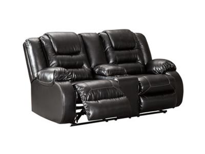 Ashley Furniture Vacherie DBL Rec Loveseat w/Console 7930894 Black