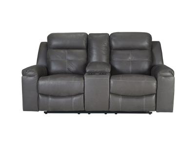 Ashley Furniture Jesolo DBL Rec Loveseat w/Console 8670594 Dark Gray