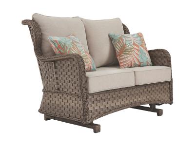 Ashley Furniture Clear Ridge Loveseat Glider w/Cushion P361-835 Light Brown