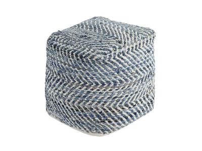 Ashley Furniture Chevron Pouf A1000445 Blue