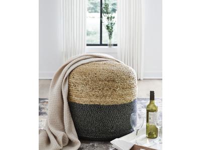 Ashley Furniture Sweed Valley Pouf A1000674 Natural/Black