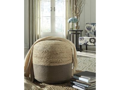 Ashley Furniture Sweed Valley Pouf A1000675 Natural/Charcoal