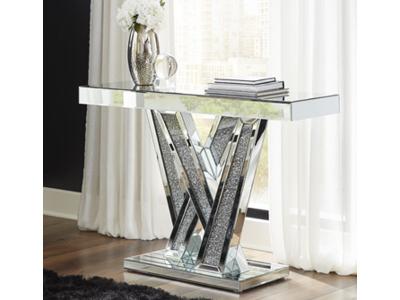 Ashley Furniture Gillrock Console Table A4000170 Mirror/Silver Finish