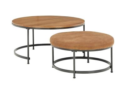 Ashley Furniture Drezmoore Nesting Cocktail Tables (2/CN) T163-22 Light Brown/Black