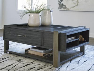 Ashley Furniture Forleeza Lift Top Cocktail Table T949-9 Dark Gray