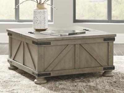 Ashley Furniture Aldwin Cocktail Table with Storage T457-20 Gray