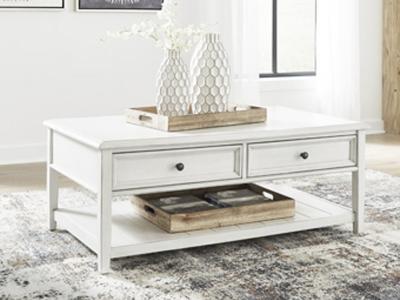 Ashley Furniture Kanwyn Rectangular Cocktail Table T937-1 Whitewash