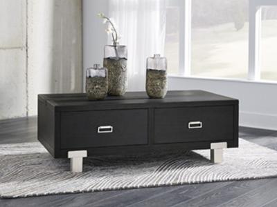 Ashley Furniture Chisago LIFT TOP COCKTAIL TABLE T930-9 Black/Silver