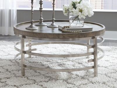 Ashley Furniture Zinelli Round Cocktail Table T681-8 Gray