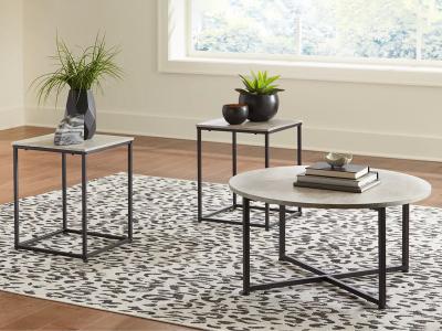 Ashley Furniture Lazabon Occasional Table Set (3/CN) T102-13 Gray/Black