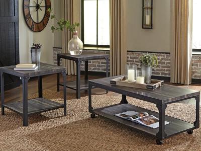 Ashley Furniture Jandoree Occasional Table Set (3/CN) T108-13 Brown/Black