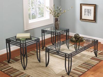 Ashley Furniture Exeter Occasional Table Set (3/CN) T113-13 Black/Brown