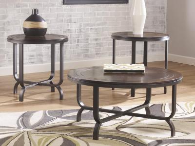 Ashley Furniture Ferlin Occasional Table Set (3/CN) T238-13 Dark Brown