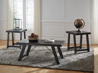 Ashley Furniture Noorbrook Occasional Table Set (3/CN) T351-13 Black/Pewter