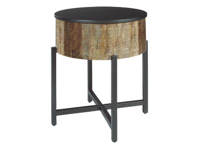 Ashley Furniture Nashbryn Round End Table T240-6 Gray/Brown