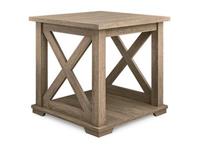 Ashley Furniture Elmferd Square End Table T302-2 Light Brown
