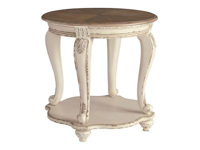 Ashley Furniture Realyn Round End Table T743-6 White/Brown